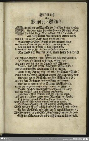 Erklärung des Kupfer-Tituls