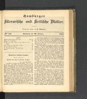 No. 112. 30. Oktober 1850