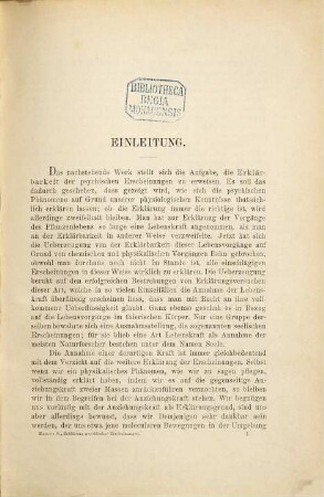 Entwurf zu einer physiologischen Erklärung der psychischen Erscheinungen, 1