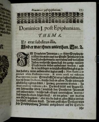 Dominica I. post Epiphaniam. - Dominica II. post Epiphaniam.
