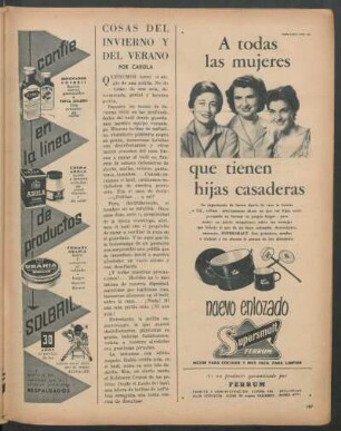 Cosas del invierno y del verano