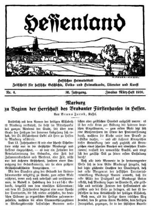 Nr. 6, Zweites März-Heft 1916