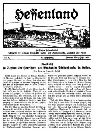 Nr. 6, Zweites März-Heft 1916