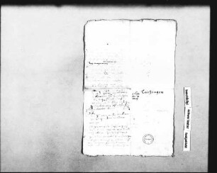 Querschnitt des Turms (Bleistiftskizze) mit Notizen zu Maßen und Kosten