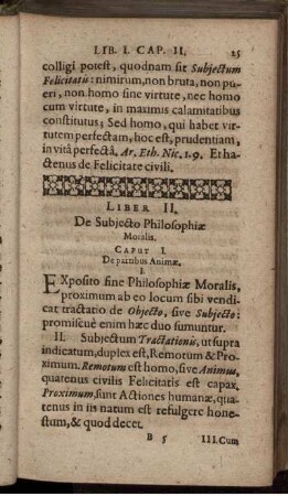 Liber II. De Subjecto Philosophiae Moralis.