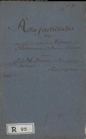 Römer und Stohmann, Handlungshaus in Bremen gegen Kaufmann Krome in Oerlinghausen - Forderung