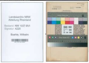 Entnazifizierung Wilhelm Boehle , geb. 18.03.1900 (Sozialwalter)