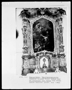 Altar des Sankt Antonius von Padua: Altarblatt mit dem Franziskanermönch Antonius von Padua