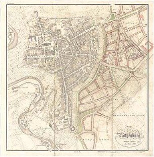 Fischer, Theodor; Rothenburg ob der Tauber; Generalbaulinienplan - Lageplan