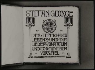 Titelblatt von Stefan Georges "Der Teppich des Lebens" von 1900