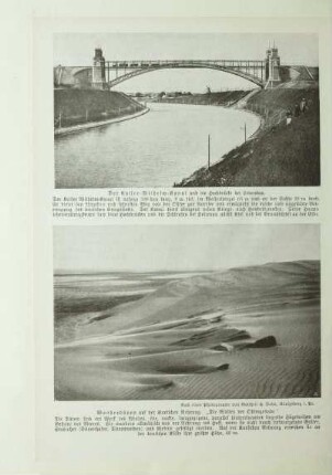 Der Kaiser-Wilhelm-Kanal und die Hochbrücke bei Levensau