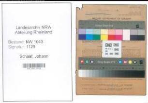 Entnazifizierung Johann Schaaf , geb. 28.04.1890 (Finanzbeamter)