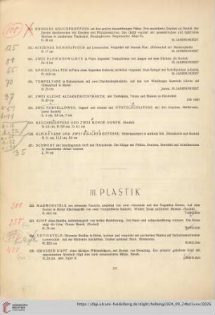 III. Plastik (Nr. 322-328)