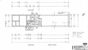 Heilbronn Hbf: Sozialgebäude für Rangierpersonal beim Stellwerk HK, Keller-Fundamentgrundriß Nebengeb.