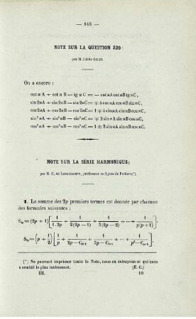 Note sur série harmonique.