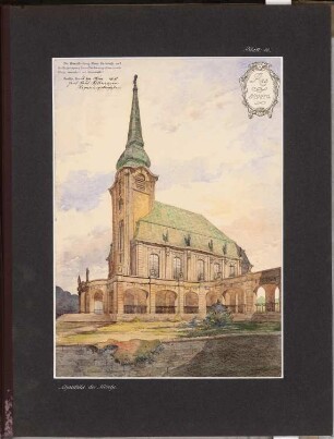 Erziehungsheim Schinkelwettbewerb 1909: Kapelle. Perspektivische Ansicht