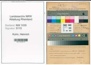 Entnazifizierung Heinrich Kuhn , geb. 25.06.1914 (Bautechniker)