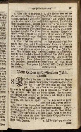 Vom Leiden und Sterben Jesu Christi. - Von der Auferstehung Jesu Christi.