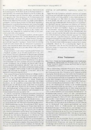 802-804 [Rezension] Otto, Eckart, Wandel der Rechtsbegründungen in der Gesellschaftsgeschichte des antiken Israel