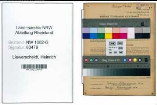 Entnazifizierung Heinrich Liewerscheidt, geb. 18.03.1891 (Musiker)