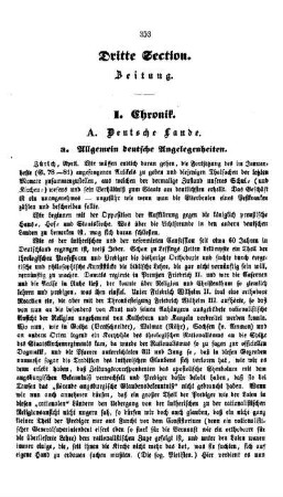 Chronik : dritte Section