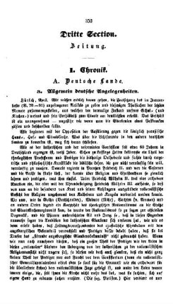 Chronik : dritte Section