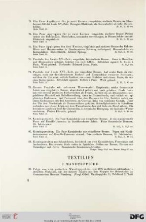 I. Wandteppiche (Nr. 82-93)