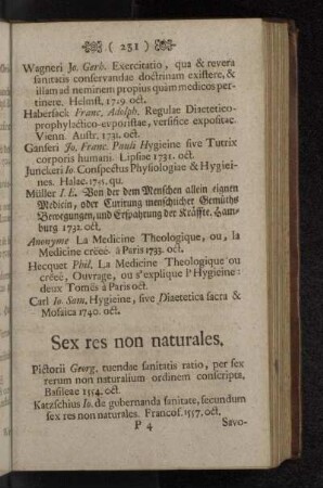Sex res non naturales.