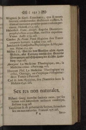 Sex res non naturales.