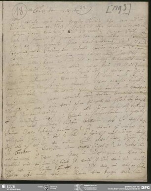 Eigenh. Brief m. NS v. Henriette Schlegel von Johanna Christiane Erdmuthe Schlegel an August Wilhelm von Schlegel, Hannover, 1793