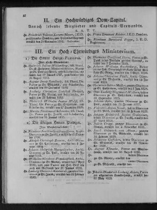 III. Ein Hoch-Ehrwürdiges Ministerium.