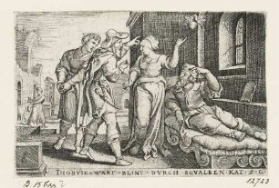 Erblindung des Tobias, Blatt 3 der Folge "Geschichte des Tobias"