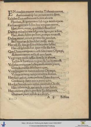 Elegia In Natalem Infantis Christi Georgii Roneri Suacensis