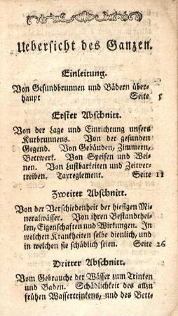 Uebersicht des Ganzen.