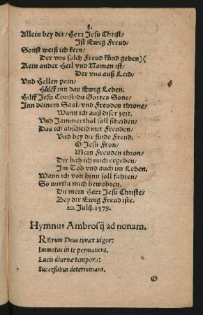 Hymnus Ambrosij ad nonam. ||
