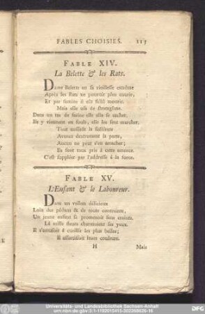 Fable XV. L'Enfant & le Laboureur.