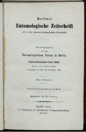 27: Berliner entomologische Zeitschrift