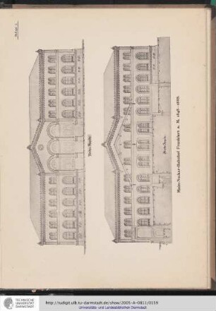 Beilage 2. Main-Neckar-Bahnhof Frankfurt a. M. 1846-1888 [Empfangsgebäude]