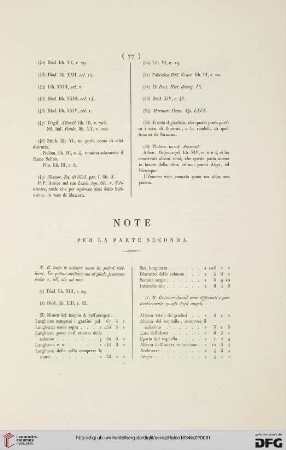 Note per la parte seconda