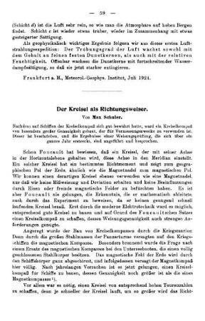 Der Kreisel als Richtungsweiser