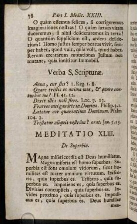 78-89, Meditatio XLIII - XLVII