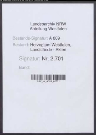 Landtagsabschied (doppelt, ein Exemplar mit Gravamina) und Ratifikation des Domkapitels Köln