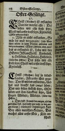 Oster-Gesänge