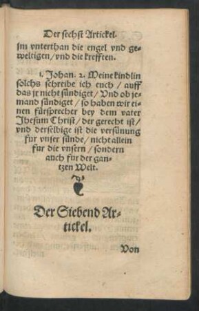 Der Siebend Artickel.