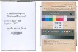 Entnazifizierung Anna Vandersander , geb. 10.02.1908 ()