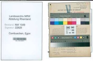 Entnazifizierung Egon Combuechen , geb. 08.09.1911 (Kaufmaennischer Angestellter)