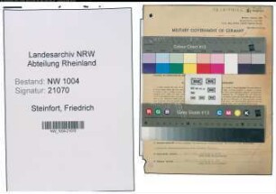 Entnazifizierung Friedrich Steinfort , geb. 02.02.1908 (Kaufm.Angestellter)