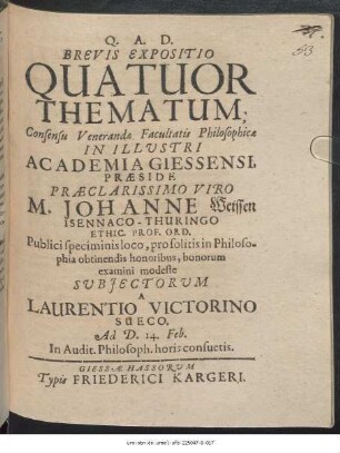 Brevis Expositio Quatuor Thematum