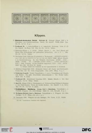 Klippen (Nr. 1-187)