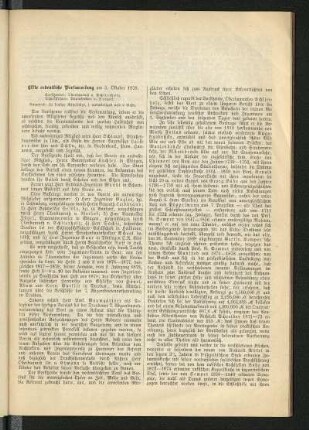 Elfte ordentliche Versammlung am 5. Oktober 1878